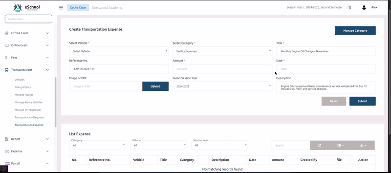 Transportation Expense